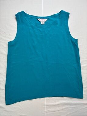 Marguerite Li SILK Teal Tank
